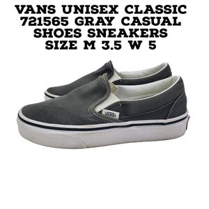 Vans Unisex Classic 721565 Gray Casual Shoes Sneakers Size M 3.5 W 5